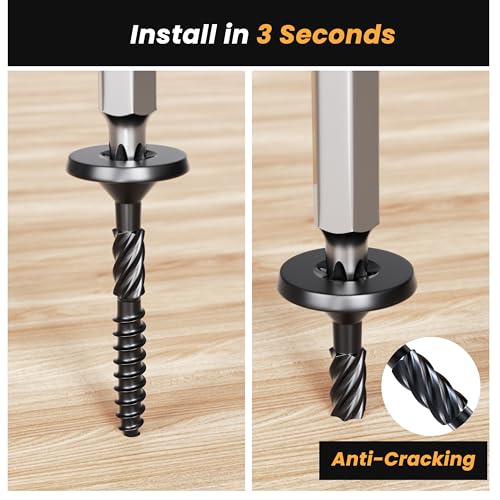 Lag Screws #14 x 3 Inch, 30Pcs Heavy Duty Structural Wood Screws T30 Star Bit - size: #14 x 3"