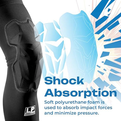 LP IM710 Shield Padded Compression Leg Sleeve for Men & Women - color: Black, size: Large