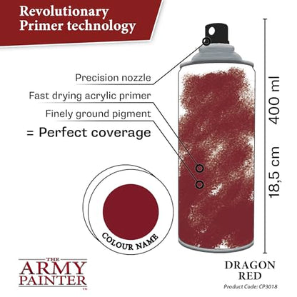 The Army Painter, Colour Primer Dragon Red, 400 ml acrylic spray - color: Dragon Red