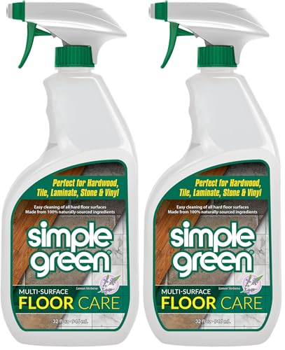 Simple Green Multi-Surface Floor Care - Cleans Hardwood, Vinyl, Laminate, Tile, Concrete and Other Wood - pH Neutral Floor Cleaner 32oz (Pack of 2) - size: 32 Fl Oz (Pack of 2)