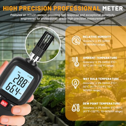 HM-01 Digital Psychrometer & Temperature Humidity Meter
