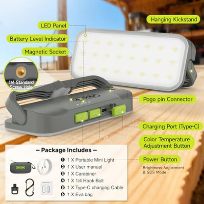 Azocek Portable Rechargeable LED Work Light - color: 1-PACK