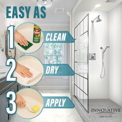 Tub Guard Shower Clear Texured Anti Slip & Bathtub & Shower Grip Coating - Non Slip Liquid, Low Gloss - 4 oz - color: Clear, size: 4 oz