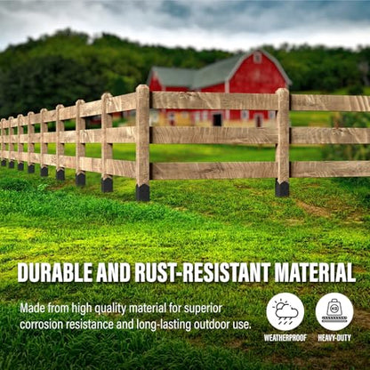 6 Pack 24"x4"x4" Heavy Duty Fence Post Anchor Ground Spike (S6) - size: 24IN