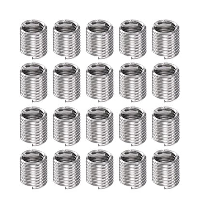 HARFINGTON 20pcs Wire Threaded Inserts 5/16-24 UNF 1.5D 11.85mm 304 Stainless Steel Helical Coiled Wire Thread Sleeve