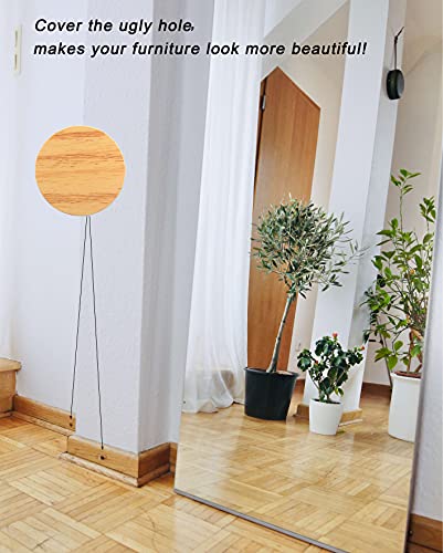540 Pieces Hole Covers Stickers, Adhesive PVC Cover Caps, 10 Sheets Textured Furniture Stickers in 10 Colors for Cabinets, Bookcase, Desk, Countersunk Screws, Cam Lock (Mixed Color)