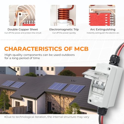 Solar Panel Disconnect Switch 1000V 30A PV Disconnect Switch Outdoor Miniature Circuit Breaker IP65 for Solar PV Homes Battery (1000V 30 Amp) - style: 1000V 30A