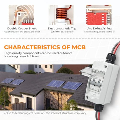 Solar Panel Disconnect Switch 1000V 30A PV Disconnect Switch Outdoor Miniature Circuit Breaker IP65 for Solar PV Homes Battery (1000V 30 Amp) - style: 1000V 30A