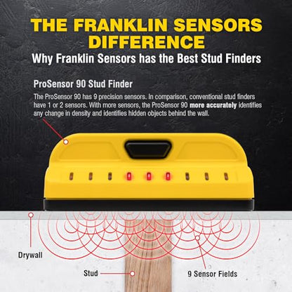 Franklin Sensors ProSensor M90 9-Sensor Stud Finder Wall Scanner - color: Yellow