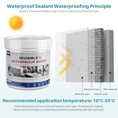 Waterproof Sealant Clear 35oz, Indoor and Outdoor Stop Leaks Coating - size: 1000g