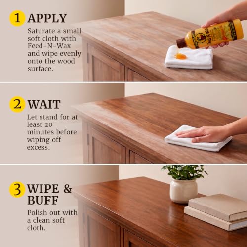 Howard Products Beeswax Wood Polish & Conditioner, Feed-N-Wax for Wood Furniture Polish, 4.7 oz, Orange - size: 4.7 Fl Oz (Pack of 1), style: Polish and Conditioner