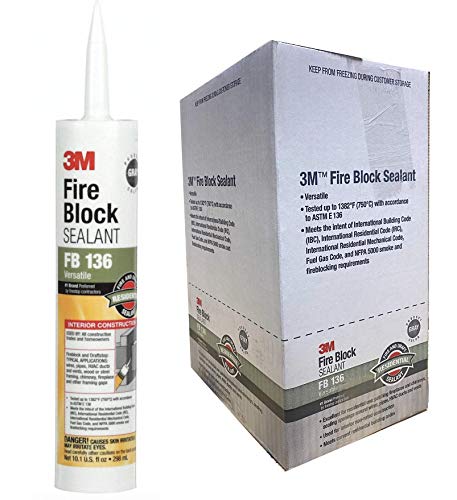3M FB 136 10.1-oz. Fire Barrier Caulk - Quantity 12