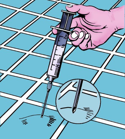 Bon Adhesive Vinyl Bubble Eliminating Syringe – 6 in. Disposable Injection Tool for Smooth Adhesive Application, Invisible Puncture