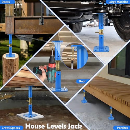 Adjustable House Jacks for Leveling - Carbon Steel Floor Jack, 11.5-20inch - size: 11.5-20