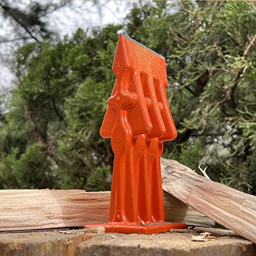SPEED FORCE Firewood Kindling Log Wood Splitter – No Axe! Wedge Point Splits Firewood, 3 Inch Orange with Safety Cover - color: 3 Inch Orange