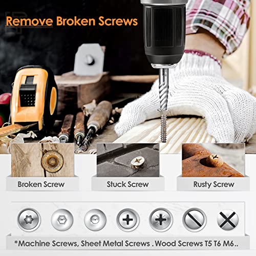 39PCS Screw Extractor Bolt Extractor Set with Left Hand Drill Bit Set - size: 39PCS