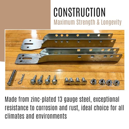 Garage Door Opener Reinforcement Bracket, Adjustable 18"–24" Heavy Steel