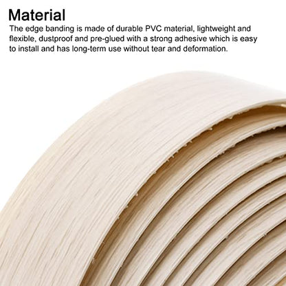 uxcell Edge Banding, 1-1/8 inch x 9.84ft Pre-Glued Wood Veneer Edging Iron-on Flexible Edge Banding for Cabinet Repair Furniture Restoration, Oak - size: 1-1/8 Inch x 9.84ft