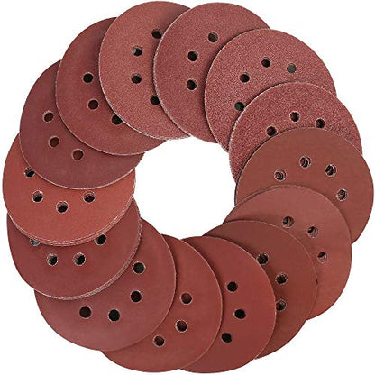 210 Pack 5 Inch 8 Hole Sanding Discs, 40-3000 Grit Sandpaper - style: 210PCS(40-3000 Grit)