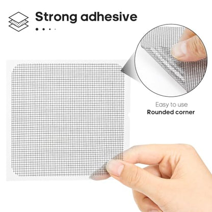 Secopad 14 Sheets Screen Patch Tape, Window Screen Repair Kit, Black - color: Black