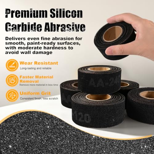 220 Grit Emery Cloth Roll for Copper Pipe Sanding 1-1/2 Inch - color: 220Grit 5-1/2yd
