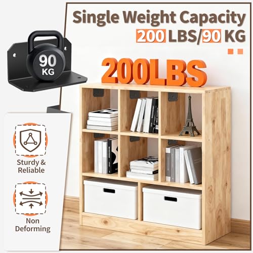 2x4 Inch 90 Degree Corner Bracket, 200 LBS, Black, 16 Pack - color: Black-16PCS