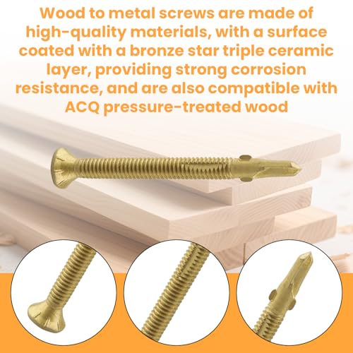 #12x2-1/2 Reamer Tek Torx/Star Head Self-Drilling Wood T-25 Torx Screw