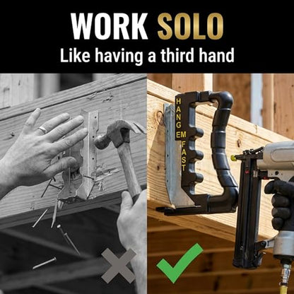 Joist Hanger Installation Jig for 2x6 2x8 2x10 2x12 Joist Hangers | Deck Building Tools for Fast Installation | Precise Deck Framing and Construction Aid