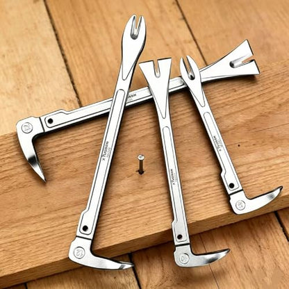 Pry Bar, 10 Inch Cats Paw Nail Puller, Mini Crowbar for Home Remolding & Woodworking Prying, Scraping, Lifting, Pulling