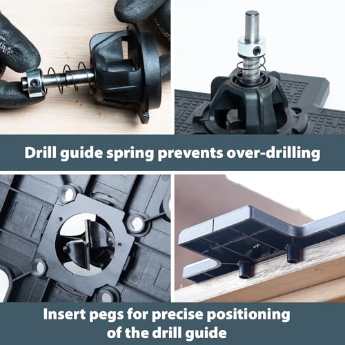 POWERTEC 72224 Cabinet Hinge and Hardware Jig Kit, Concealed Hinge Jig and Precision Marking System for Installing Pulls, Knobs, Handles on Cabinet & Drawer, and Cabinet Hinges Installation - style: Concealed Hinge Jig and Precision Marking System