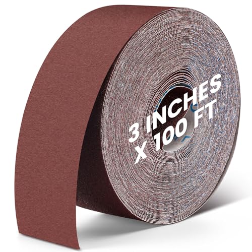 400 Grit Sandpaper Roll 3''x100 ft Long Continuous Emery Cloth Drum Sander Sand Paper Roll for Wood Furniture Finishing Metal Sanding Automotive Polishing, Wet and Dry Sanding, Aluminum Oxide - size: 400 Grit