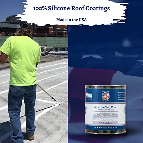 100% Silicone Roof Coating for RV & Flat Roofs, Light Gray, Quart - color: Gray, size: 1 Quart