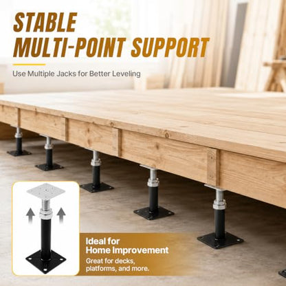 8 Pcs House Floor Jacks, 5" to 8" Adjustable Height - size: 5" to 8"