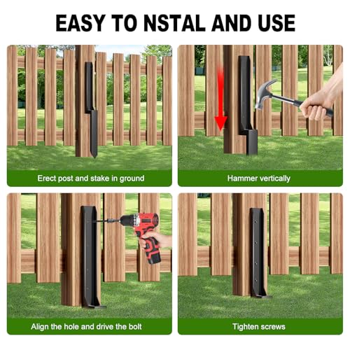 Fence Post Repair Kit，(One-Piece 33.7",4 pcs) - size: One-Piece (33.7")
