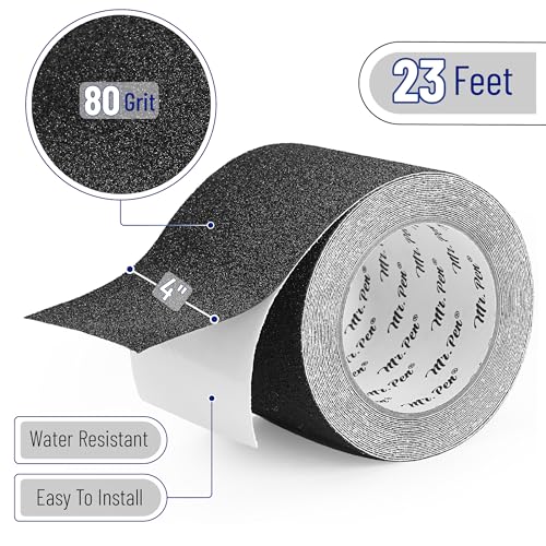 Mr. Pen Anti Slip Tape, 4 Inch x 23 Feet, Black, Waterproof - size: 4 Inch, 23 Feet