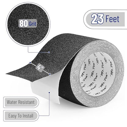 Mr. Pen Anti Slip Tape, 4 Inch x 23 Feet, Black, Waterproof - size: 4 Inch, 23 Feet