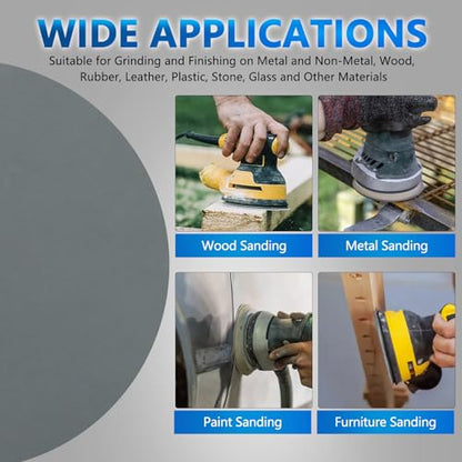 VIBRATITE 70PCS 5 Inch Hook & Loop Sanding Discs, 400-3000 Grit - size: 5 Inch (400-3000 Grit)