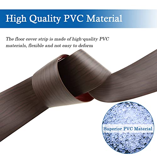 FONUNO Vinyl Floor Transition Strip Self Adhesive Threshold Strip 1.57" W - color: Black Walnut, size: 4cm, 10Ft