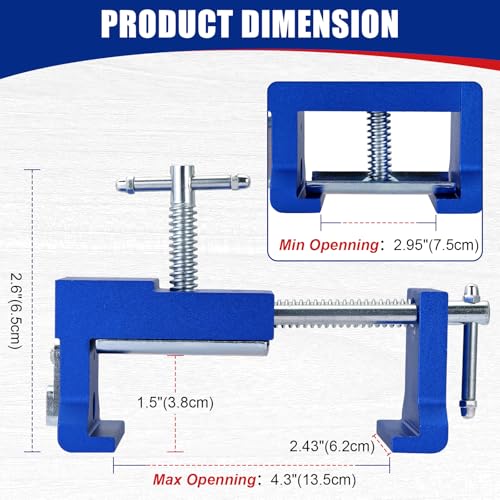 NYXOVA Woodworking Drill Clamps 4-Pack, Face Frame Alignment Tool - color: Blue