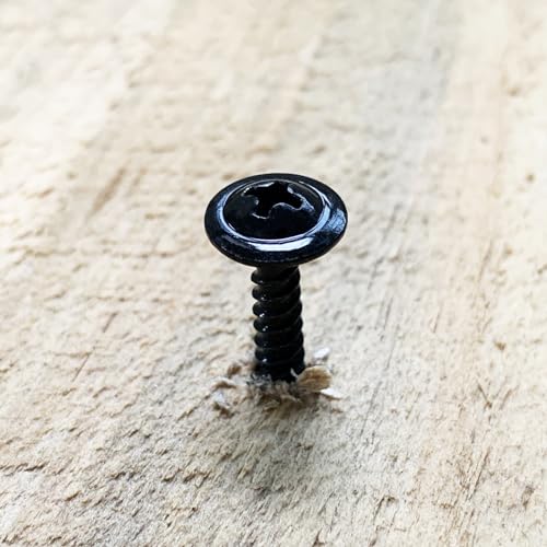 Mywish 50Pcs #10 × 4" Phillips Truss Head Wood Screws, Black Wood Screws 4 Inch, Quick Metal Self Tapping, Zinc Plated Steel, Truss Head Screws - color: Black, size: #10×4"