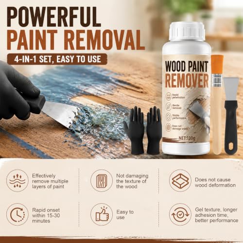 JAOJAO Advanced Paint & Varnish Remover for Wood, Quickly Dissolve, 150g