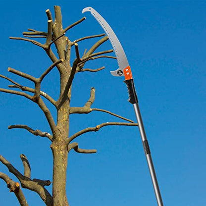 10FT Pole Saw for Tree Trimming 2-in-1 Hand Saw Steel Blade Tree Pruner - size: 10 FT