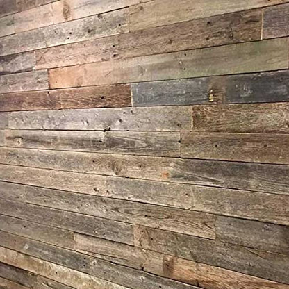 Rockin' Wood Real Wood Nail Up Application Rustic Reclaimed Naturally Weathered Barn Wood Accent Paneling Board Planks for Home Walls (46 Square feet) - size: 46 Square Feet