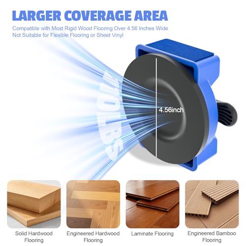 2-Pack Floor Gap Fixer Tool with Double-Sided Striking Design – Heavy-Duty Suction Cup & Reusable Pads for Hardwood, Laminate, LVP and Floor Installation & Repair