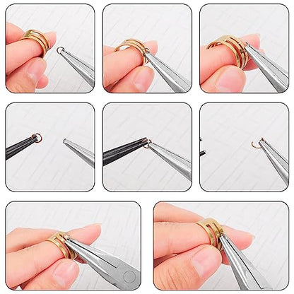 URSKYTOUS 5Pcs Jewelry Pliers Set Jewelry Making Pliers Tools Kit Include Jewelry Making Needle Nose Chain Nose Round Bent Pliers Wire Cutter for Bracelet Beading DIY Craft Jewelry Making Supplies - color: 5pcs Pink Blue Purple Black Yellow