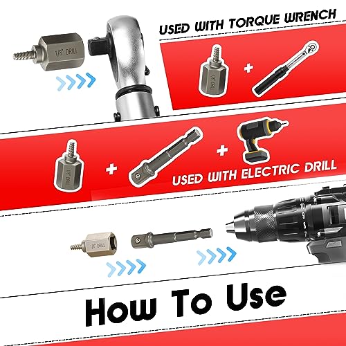 40Pcs Screw Extractor Set Left Hand Drill Bit Set with Hex Adapter - size: 40Pcs