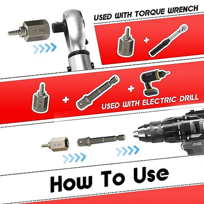 40Pcs Screw Extractor Set Left Hand Drill Bit Set with Hex Adapter - size: 40Pcs