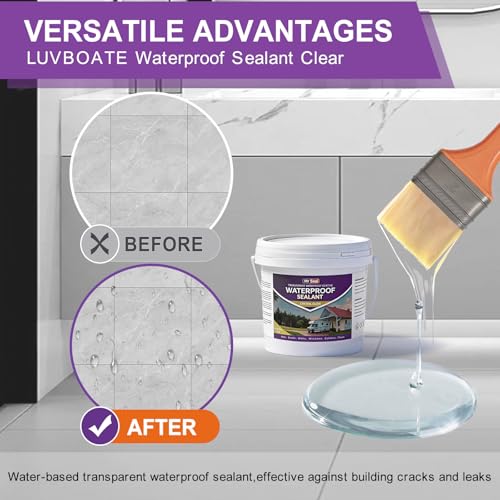 Clear Waterproof Sealant 70 OZ, Water-Based Transparent Coating - style: 70 OZ