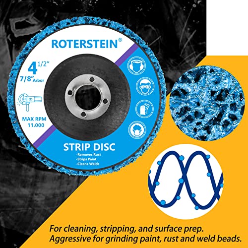 20 Pack Strip Discs Stripping Wheel 4.5 inch for Angle Grinder Clean and Remove Paint Coating Rust Welds Oxidation (4-1/2" x 7/8") - size: 4-1/2 inch