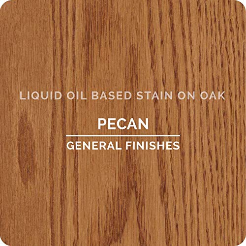 General Finishes Oil Based Penetrating Wood Stain, 1/2 Pint, Pecan - color: Pecan, size: 1 Half-Pint